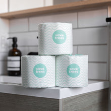Load image into Gallery viewer, Save Trees toilet paper over bathroom sink