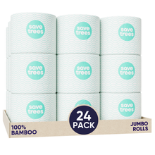 Load image into Gallery viewer, Extra-soft Bamboo Toilet Paper 24 Rolls, jumbo rolls