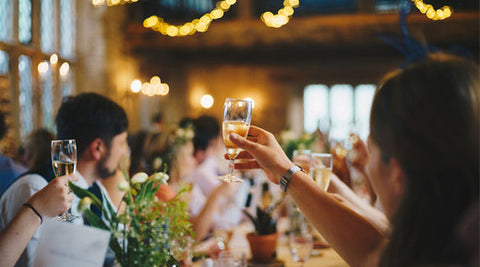 People at a celebration with drinks