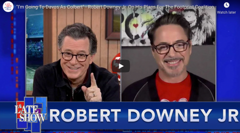cloud paper late show stephen colbert robert downey jr