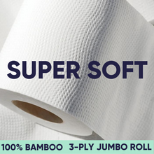 Load image into Gallery viewer, close up, super soft eco-friendly bamboo toilet paper 
