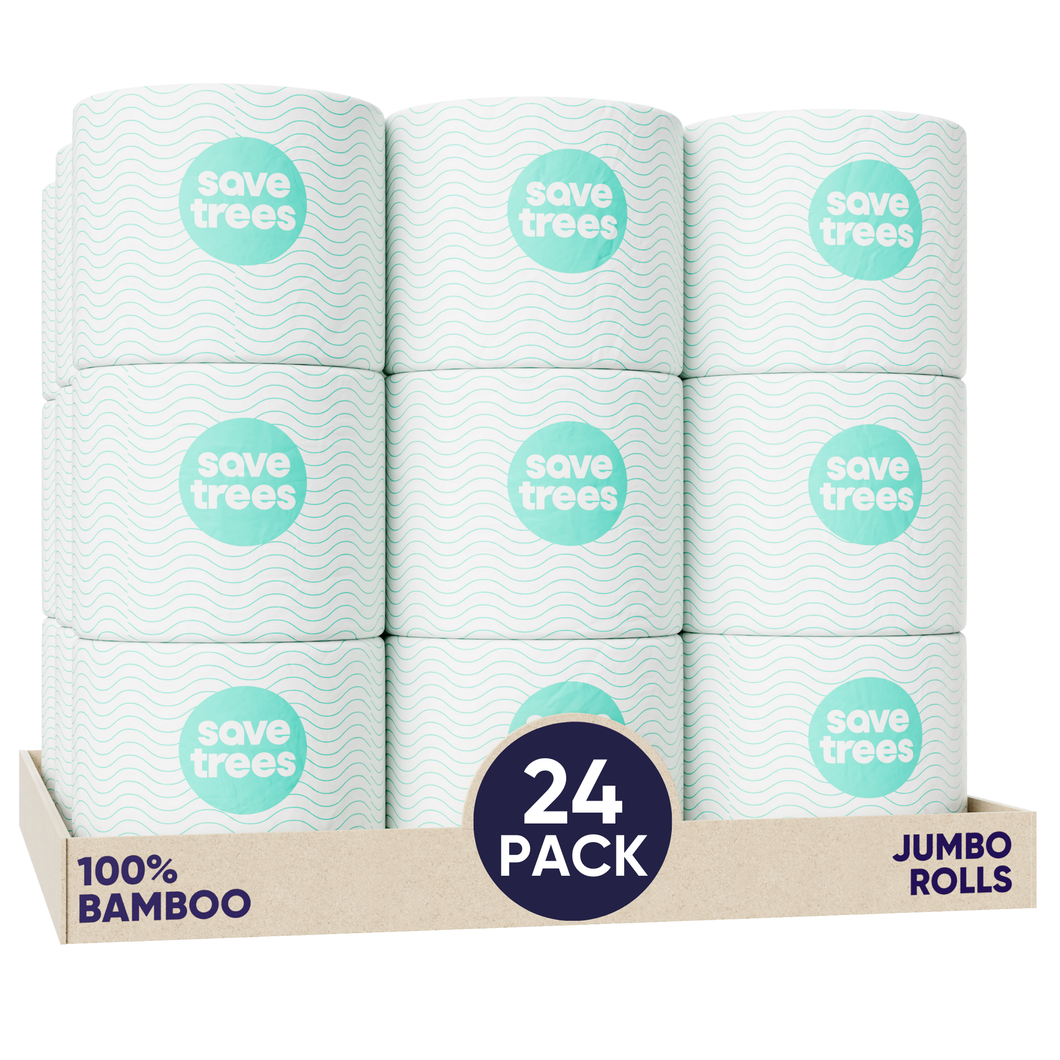 Extra-soft Bamboo Toilet Paper 24 Rolls, jumbo rolls