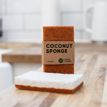 Load image into Gallery viewer, Double-sided coconut kitchen sponge, 100% biodegradable and compostable
