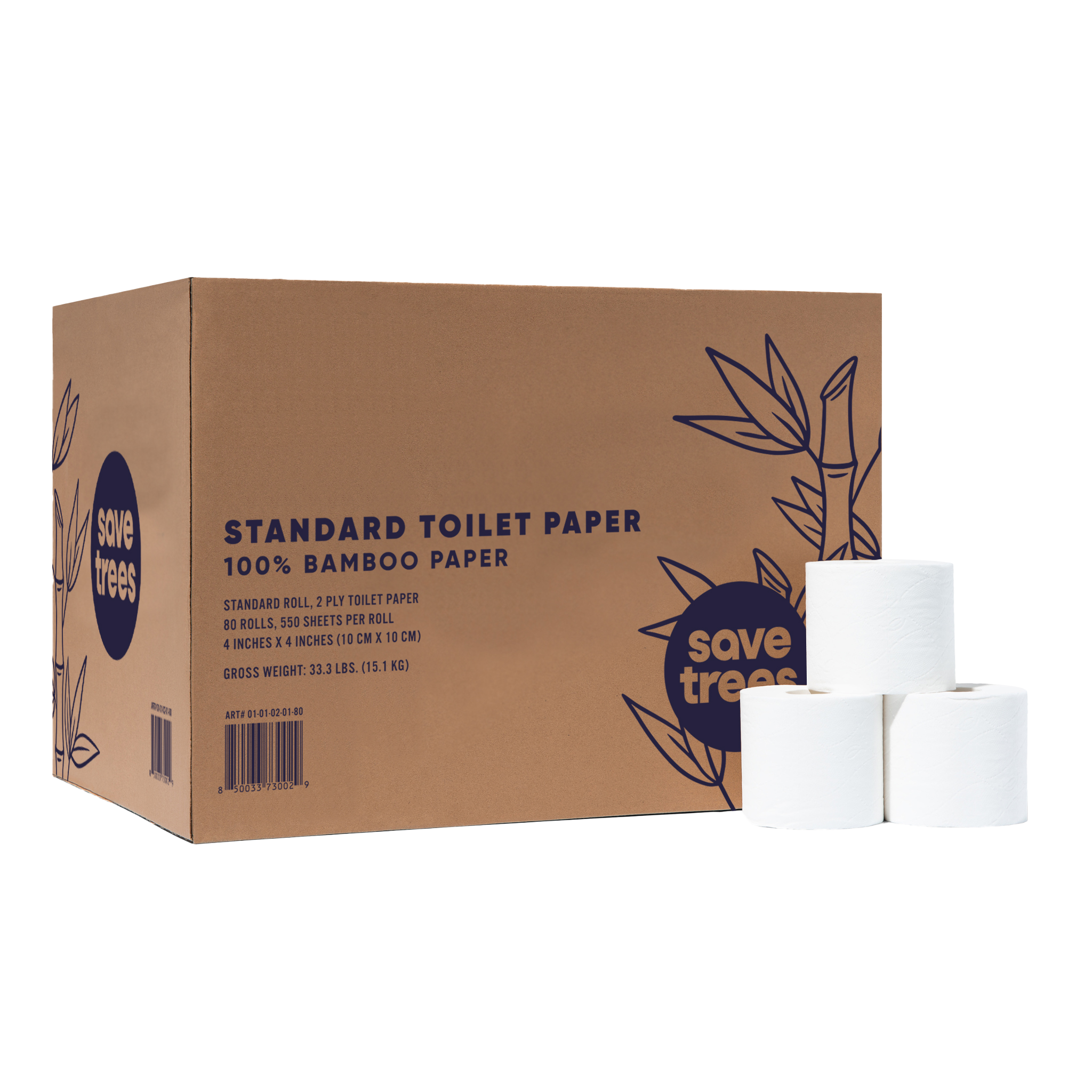 550 Sheet Toilet Paper Bamboo