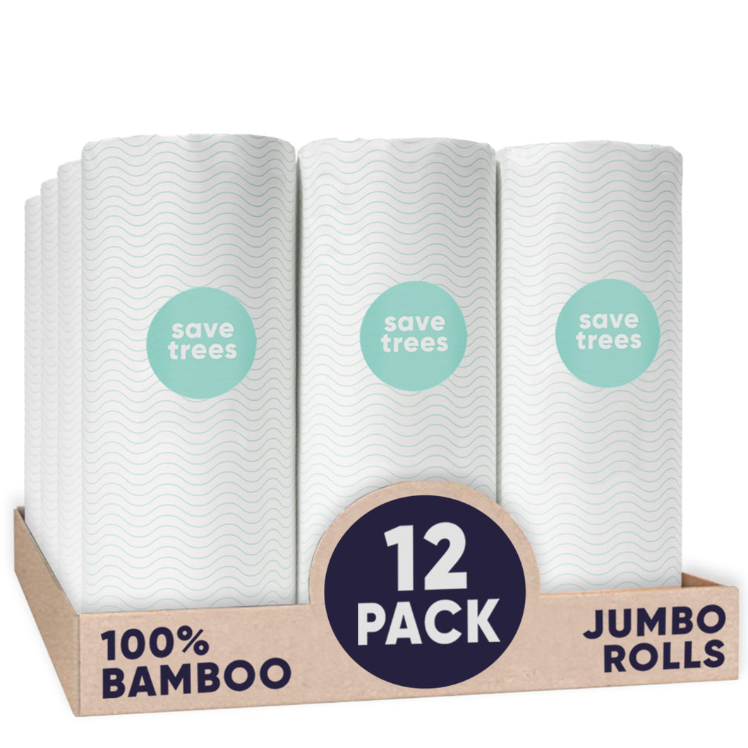 12 Pack of Save Trees Paper Towel Jumbo Rolls